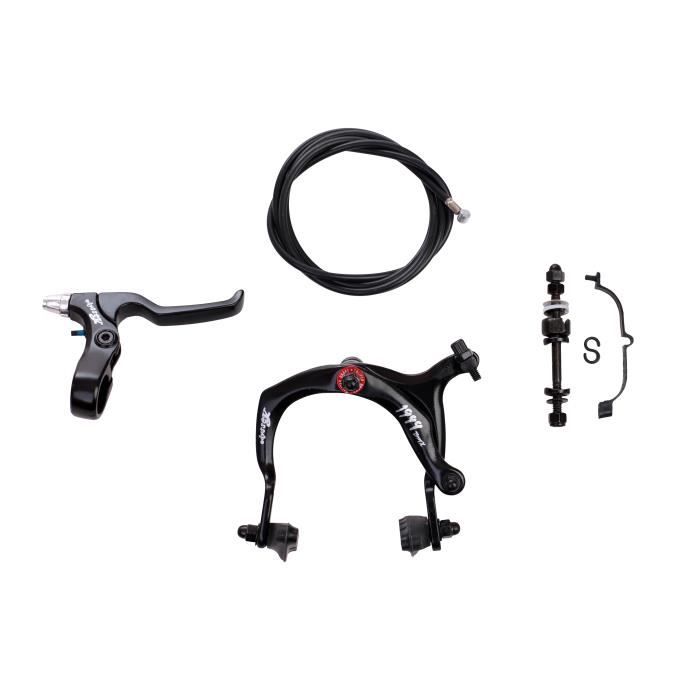 Kit Freins BMX KHEbikes Sidepull Cantilever - Noir, Avec Patins ACME Et Leviers Radius, Pour Roue Avant