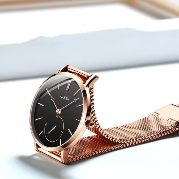 Montre femme cadran noir sales