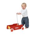 Chariot de marche en bois avec frein - BRIO - Rouge et Jaune - Mixte - A partir de 9 mois-4