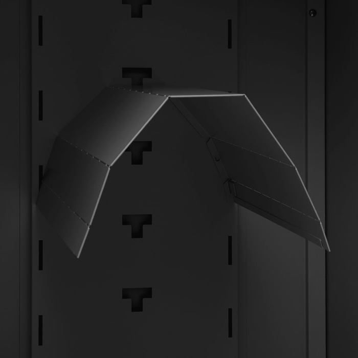 Armoire à Sellier Anthracite – 53x53x140 Cm – Acier – Portes Verrouillables – Porte-Selle Réglable