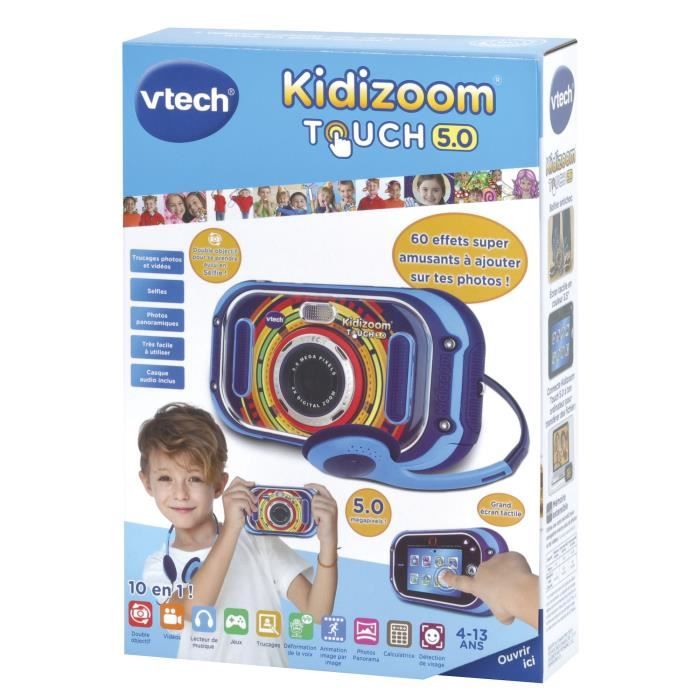 Appareil photo enfant - VTECH - Kidizoom Touch 5.0 Bleu - Double objectif -  4 à 13 ans - Cdiscount Jeux - Jouets