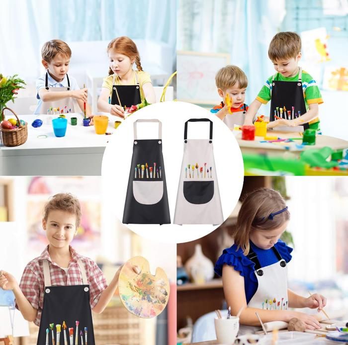 Tablier de peinture pour enfants, ensemble tablier de cuisine pour enfants, tablier + chapeau + manches, taille L (café) - Maison Tablier de peinture pour enfants, ensemble tablier de cuisine pour enfants, tablier + chapeau + manches, taille L (café) - Maison