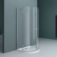 Cabine douche en verre trempe