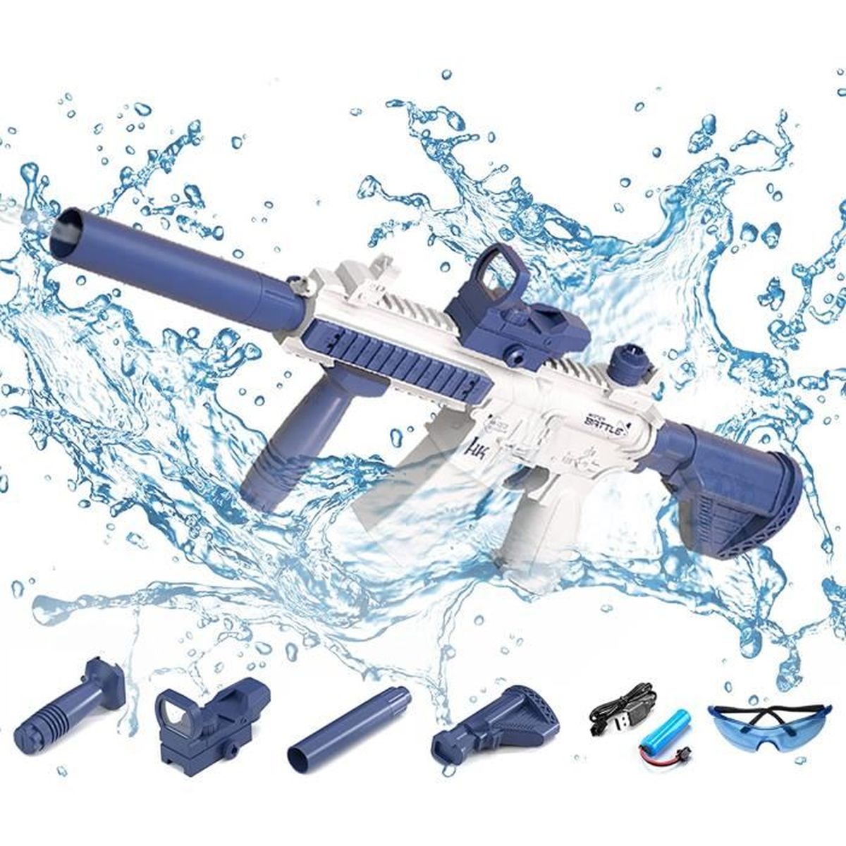 Pistolet à Eau Alpaga/Lama - 2 Pièces - Tête Rotative à 45° - ABS - Pour Jeux D'été, Plage, Jardin