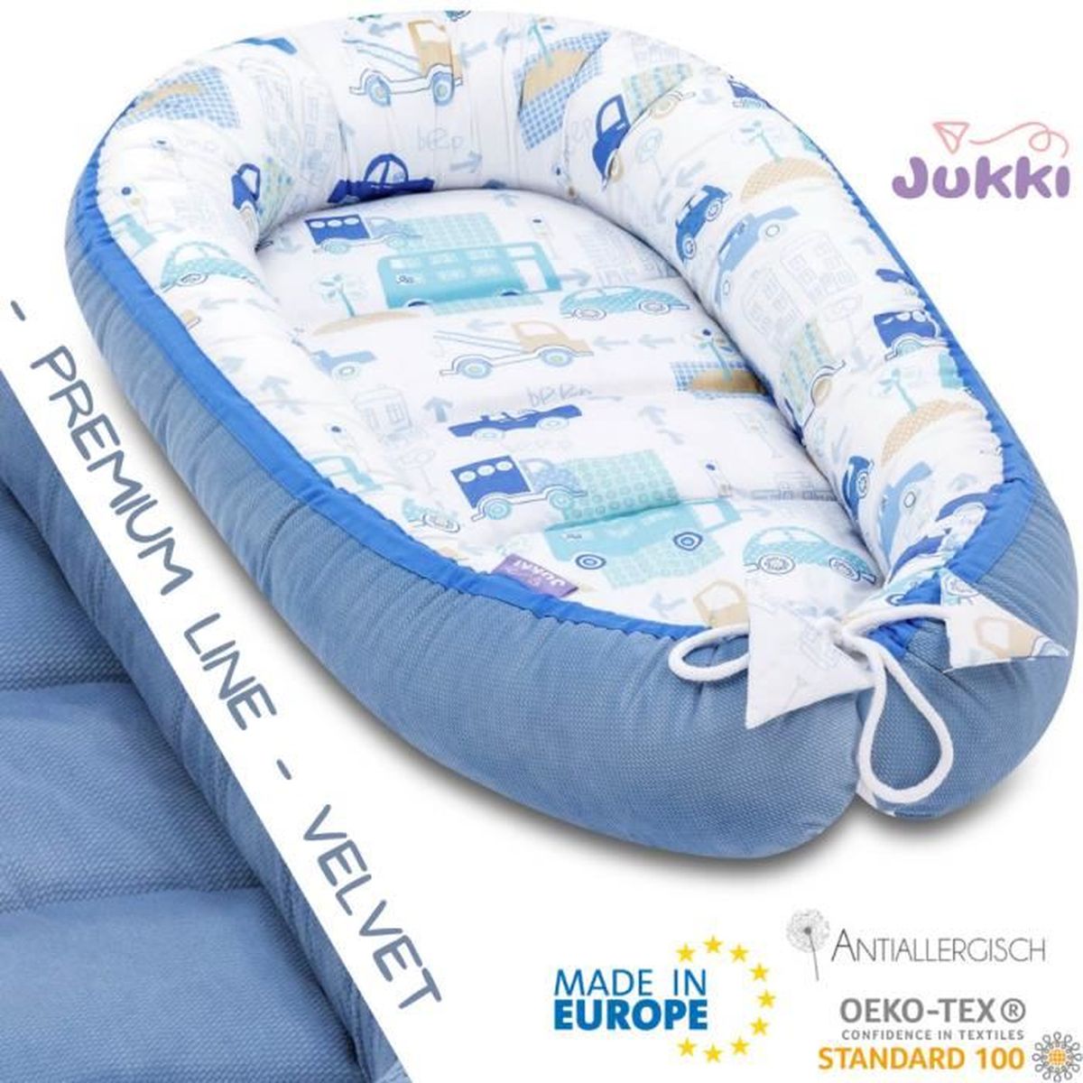 Jukki Reducteur De Lit Bebe Cocon De Sommeil Pour Nouveau Ne Nourrisson Baby Nest Coussin De Voyage Portable Avenue Bleue Cdiscount Puericulture Eveil Bebe