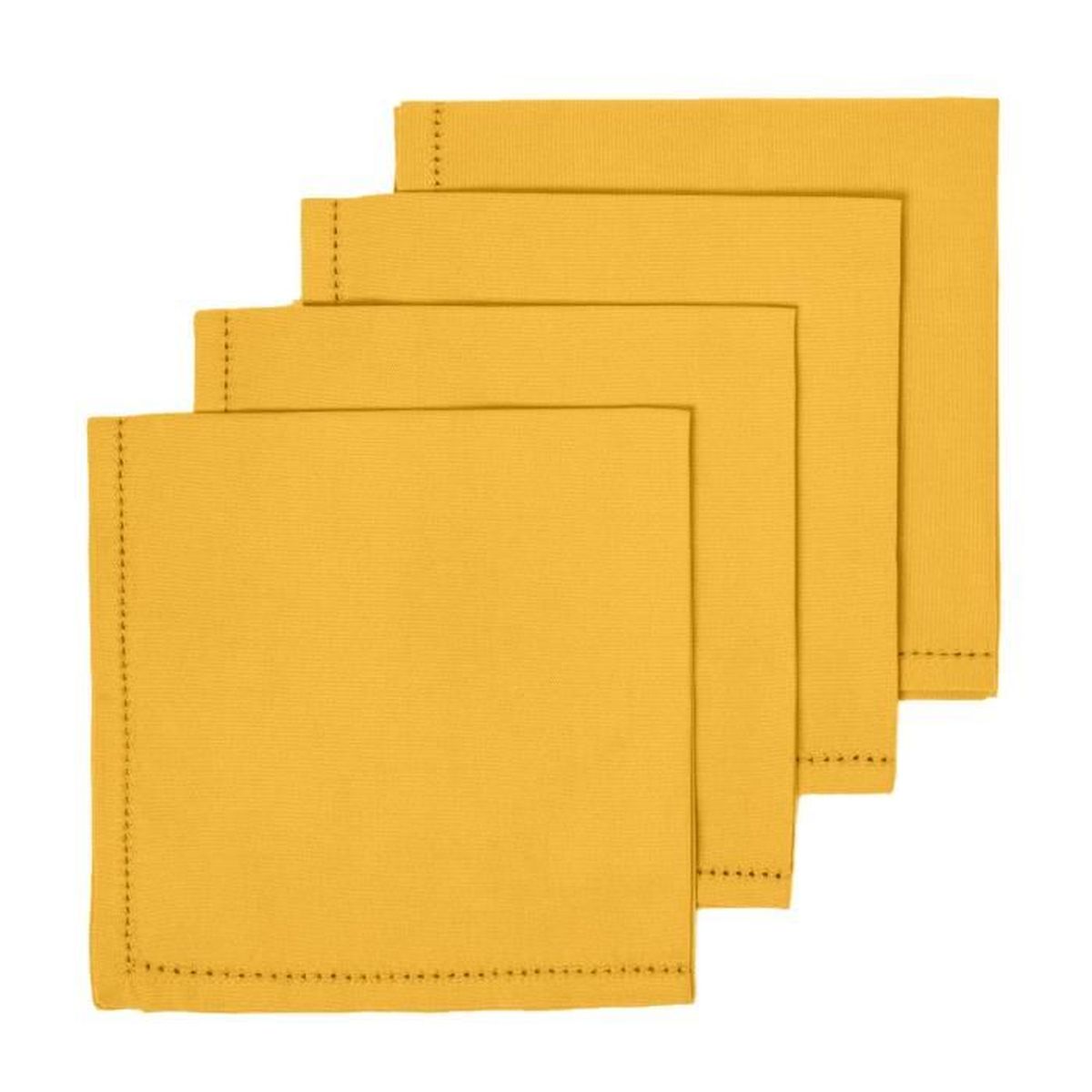 Lot De 4 Serviettes De Table LINUM Robert - 45x45 Cm - 100% Coton - Vert Mousse - Lavable Machine - Élégant Et Durable