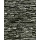 EDEM Papier peint quartzite ardoise en relief 1003-34 vinyle très résistant aspect pierre gris foncé anthracite 5,33m2.