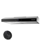 GASLAND SR60SS Hotte aspirante décorative 60cm, Cheminée plate Inox, Touch Control 3 vitesses, Evacuation & recyclage