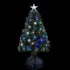 FEERIC LIGHTS & CHRISTMAS Sapin Fibre Optique flocons Vilnius - 120 cm - Vert