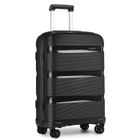 Kono Valise Cabine 56x39x23cm Valise de Voyage Valise Rigide en Polypropylène Légere à 4 roulettes avec Serrure TSA Intégré, Noir