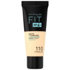 Fond de Teint - Maybelline - Fit Me 110 Porcelaine - 30ml - Matifiant - Peaux Normales et Grasses