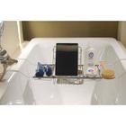 Plateau de baignoire en fer chromé avec côtés extensibles pour contenir du vin et des serviettes - PIXNOR