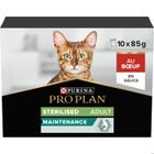 Pâtée pour chat - Purina® PRO PLAN® - Adult STERILISED MAINTENANCE - Boeuf - 10x85g - Aliment complet