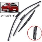 XUKEY Lot de 3 Balais d'essuie-glace avant + arrière pour Renault Clio MK III Hayon 2005 - 2012