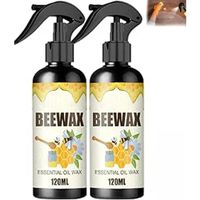 Natural Beeswax Spray,vernis à la cire d'abeille pour le bois et les meubles,Cire d’Abeille Naturelle pour Bois et Meubles, (2PCS)