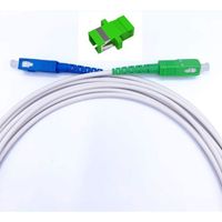 Elfcam® - Câble à Fibre Optique pour Freebox, La Livraison avec Le Coupleur pour Rallonge Fibre Optique Câble, SC-APC à SC-UPC(15M)