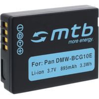 mtb more energy Batterie + Double Chargeur USB pour Panasonic Lumix DMC-TZ10,TZ18,TZ20,TZ25,TZ27,TZ30,TZ31,TZ65 / ZS6,ZS7,ZS8,ZS9