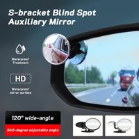 2pcs Miroir Angle Mort De Voiture, Réglable Verre Convex Sécurité pour voiture en verre cristal HD étanche durabl