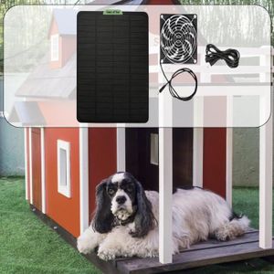 VENTILATEUR Ventilateur'extraction solaire Portable, étanche, pour toit de camping, poulailler, serre