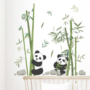 decalmile Stickers Muraux Panda et Bambou Autocollant Décoratifs Chambre  Bébé Décoration Murale Chambre Enfant Garderie Salon : : Bébé et  Puériculture