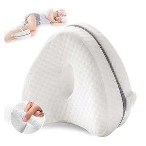 Coussin Genoux Ergonomique Linenspa - Mousse Mémoire De Forme Avec Gel Pour Dormeurs Côté Et Dos
