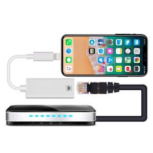 Adaptateur Ethernet Lightning/USB C vers RJ45 iPad/iPhone vers cable  Ethernet R¿¿seau LAN 100 Mbps avec charge pour MacBook Pro/Samsung