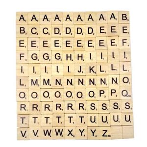 SOLDES- Lettre Géante Scrabble en bois gravée - Abraca bebe