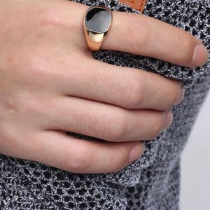 Poli Homme Bande Biker en Acier Inoxydable Bague Chevalière biker ring