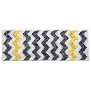 Interdesign 19150eu Tapis Chevron Polyester Grisjaune 53 X