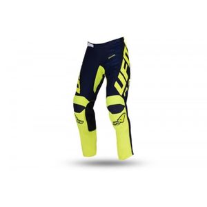 VETEMENT BAS Pantalon moto cross UFO Kimura - bleu/jaune fluo - 50