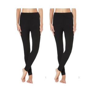 COLLANT Collant Femme Confort et Résistance DIAMANTINO - Pack de 2 Leggings Chauds Polaire Noir