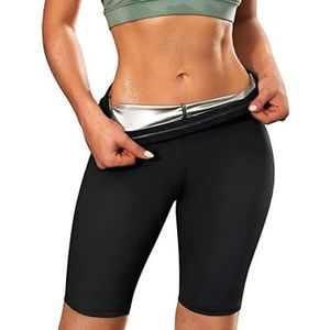 SHORT DE SUDATION Legging de Sudation Femme Minceur Anti Cellulite - Noir - Fitness - Taille Haute - Compression Thermique