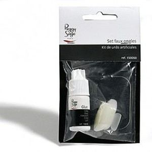 FAUX ONGLES Set faux ongles - PEGGY SAGE - Capsules ajustables - Blanc