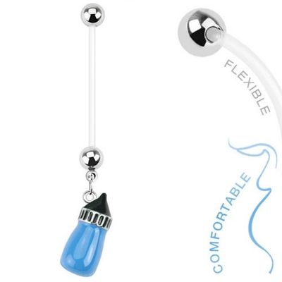 Lot 20 Piercings Grossesse Nombril - Tiges Transparentes Flexibles & Boules De Rechange Pour Femmes Enceintes