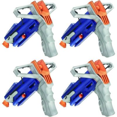 Cible pour Nerf avec 5 Cibles 3 Modes, Cible avec Pistolet Jouets, Gilet Tactique, 30 Mousse Fléchettes, Jeu Electronique de Tir avec Effet Lumineux