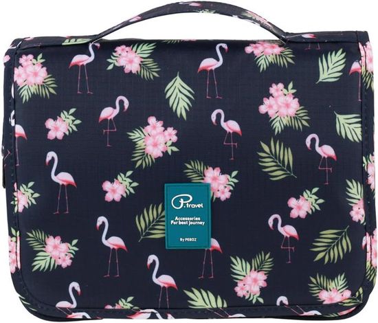Trousse De Toilette Femme étanche Grand Format 30cm Motif Floral Voyage Et Maquillage