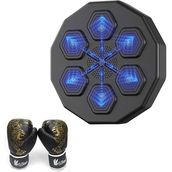 Machine De Boxe Musicale à LED – Bluetooth, écran De Comptage, Installable Au Mur, Pour Coordination Et Défoulement
