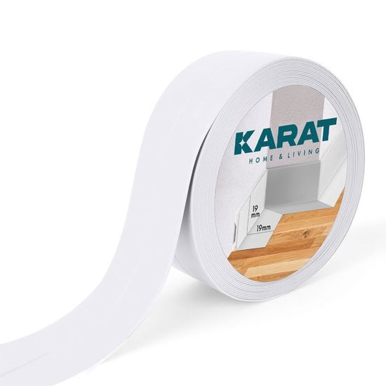 KARAT Plinthe Oslo Autocollante - Blanc - 50 X 15 Mm X 15 M - Finition Cuisine Et Mur Parfaite