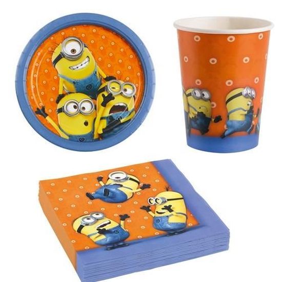 Pack Vaisselle Anniversaire Les Minions Cdiscount Maison