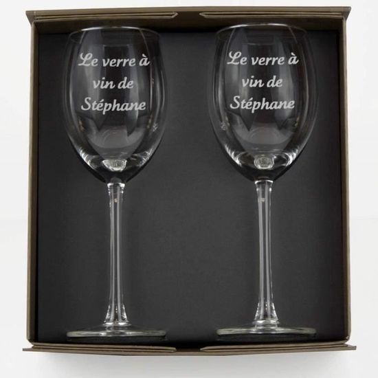 Verre à Vin Personnalisable - Grave Ton Message Et L'âge, Cadeau D'anniversaire Unique