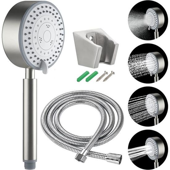 Tête De Douche Carrée 30cm QWORK - Anti-calcaire, économie D'eau, Acier Inoxydable