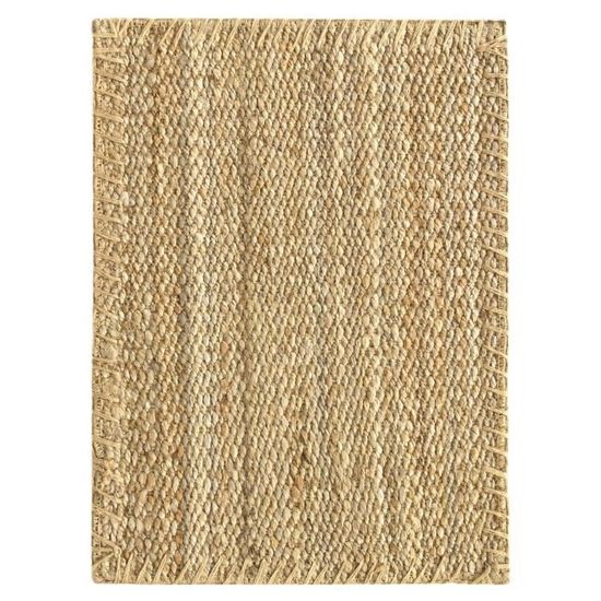 Tapis Jute Naturel Cairo 120x120cm - 100% Fibre Naturelle, Tissé Main, Style Bohème