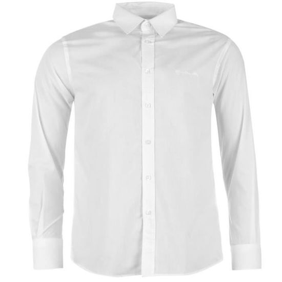 Chemise manches longues homme blanc en coton Eben Jack & Jones - Chemise Homme sur Chemise manches longues homme blanc en coton Eben Jack & Jones - Chemise Homme sur