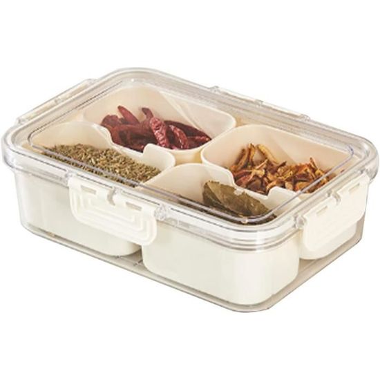 Plateau à Légumes Divisé Avec Couvercle, Plateau à Collation