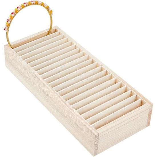 Présentoir à Bijoux En Bois Perforé Avec 25 Tiges - Tableau D'Exposition Pour Foires, Boutiques, Artisanat