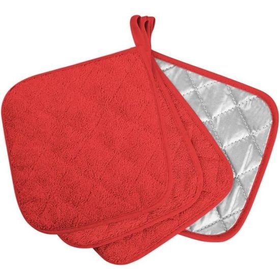 Lot De 2 Maniques En Coton Résistant à La Chaleur - 22 X 17 Cm, Design Rétro, Lavable Machine 30°C - Pour Casseroles, Plats Chauds, Protection Mains Et Surfaces