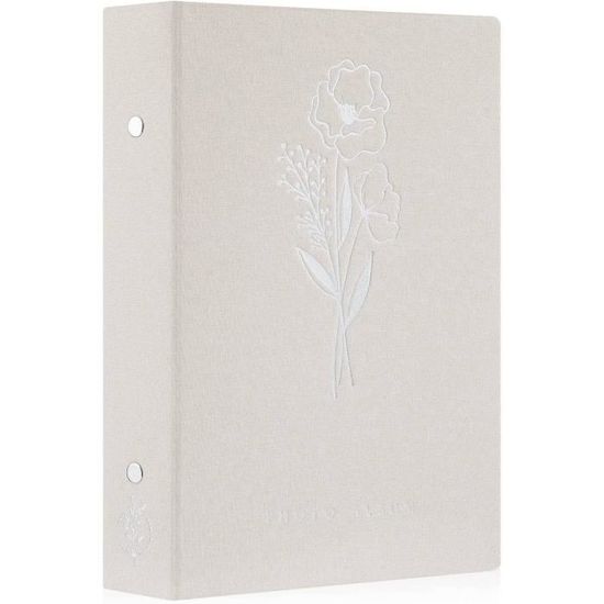Lanpn Album Photo 600 Photos 10x15cm Grand Format Tissu Lin - Horizontal Et Vertical