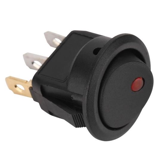 5 Interrupteurs à Bascule étanches Linkstyle – 12V 3 Broches SPST ON/OFF – LED Rouge – Pour Voiture, Bateau, 4x4 – Trous 20mm