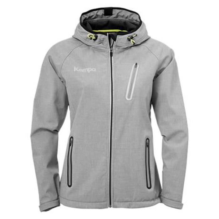 veste softshell femme - kempa - gris - imperméable - respirant - multisport