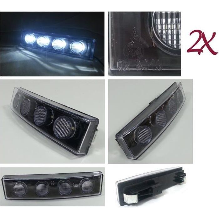 2 x LED Feux Visière Lumière Blanc SCANIA 4 R séries VOLVO DAF MAN E4 -marque